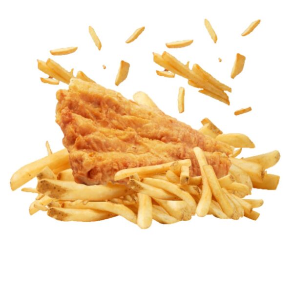 Large chips & Large hake